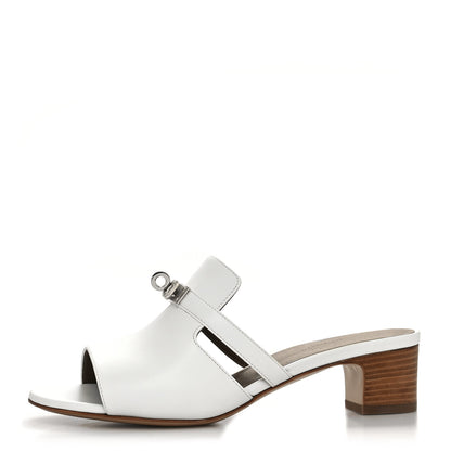 Hermes Goatskin Candy Sandals 37.5 White 1 of 9
