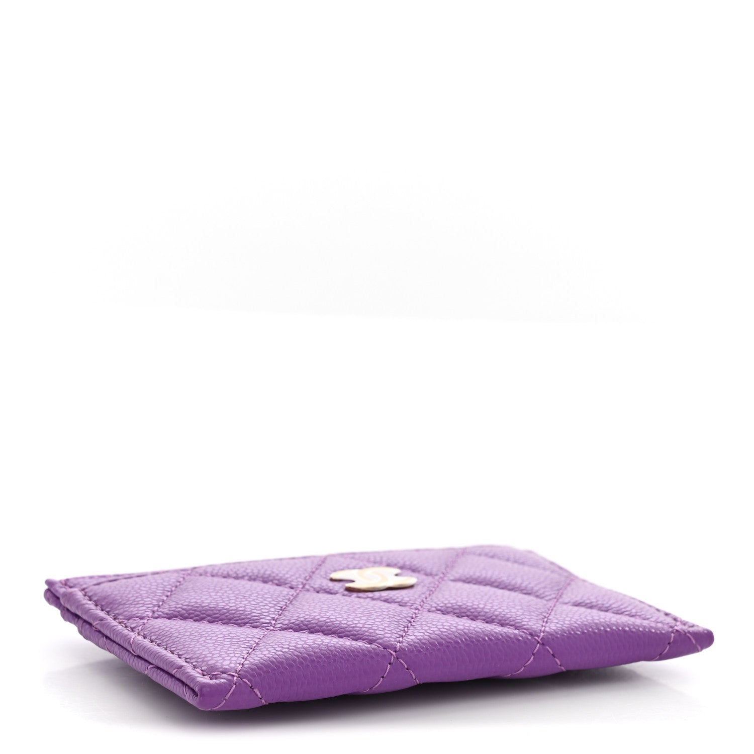 Chanel Caviar Quilted Card Holder Purple 4 of 7