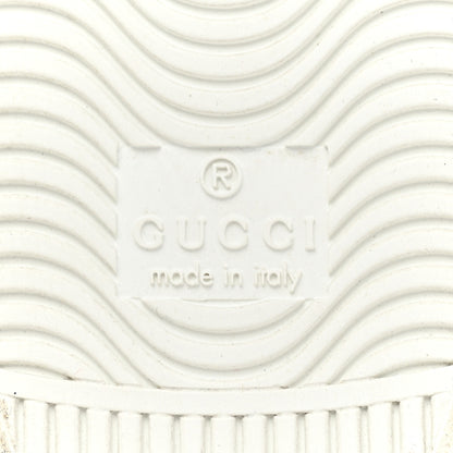 Gucci Calfskin Ayers Bee Embroidered Womens Ace Sneakers 37 White Green 7 of 10