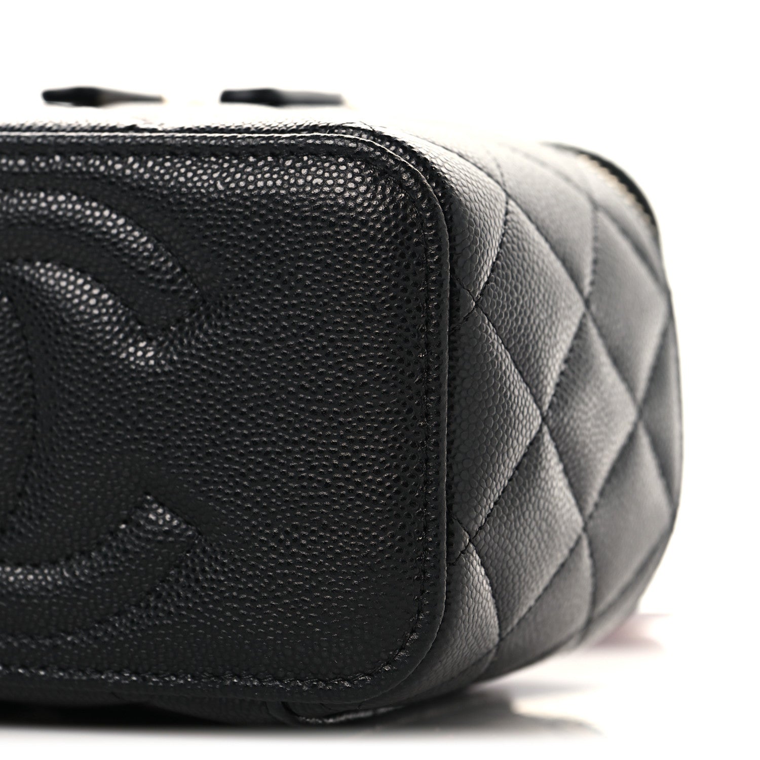 Chanel Caviar Quilted Small Vanity Case With Chain Black 11 of 12