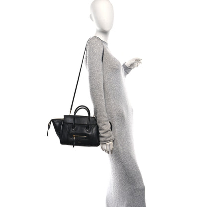 Celine Supple Shiny Lambskin Little New Luggage Black 2 of 9