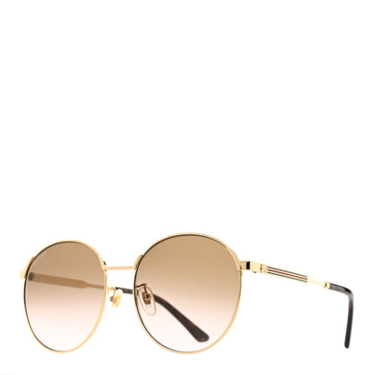 Gucci Web Round Sunglasses GG0206SK Gold 1 of 7