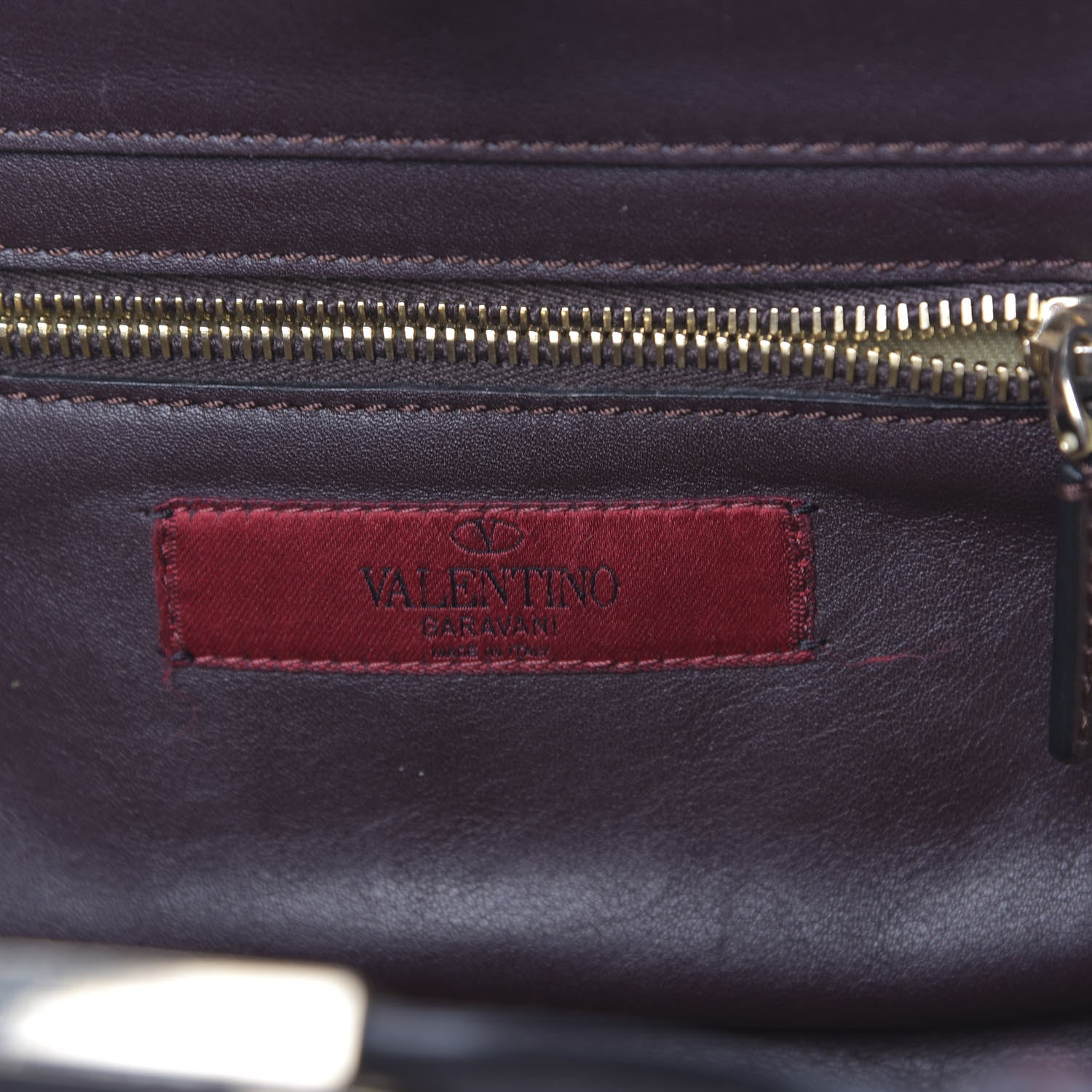Valentino Garavani Vitello Small Rockstud Tote Griotte 6 of 14
