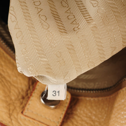 Prada Vitello Daino Logo Tote Nocciolo 3 of 13