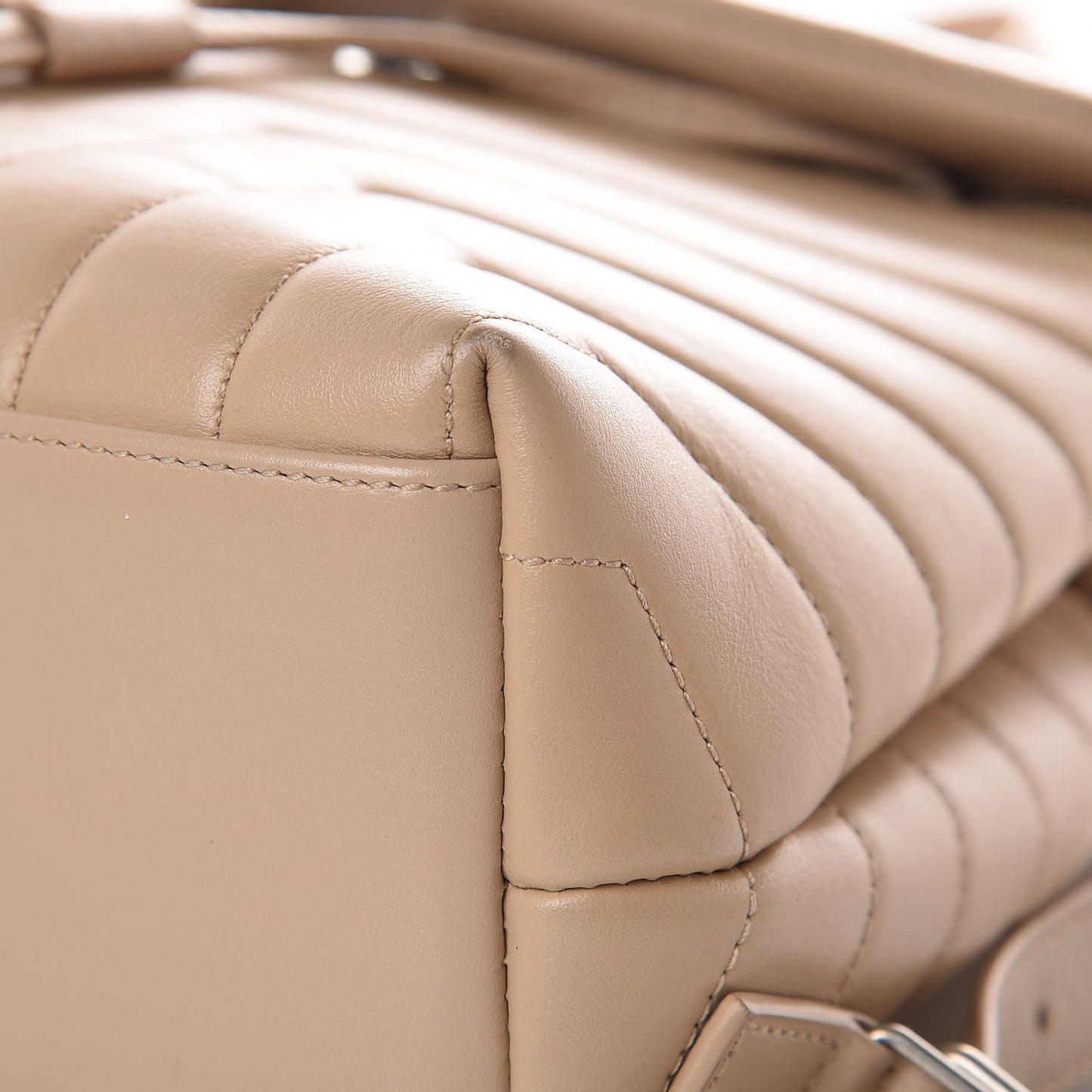 Calfskin Y Quilted Monogram Small Loulou Backpack Nude Powder