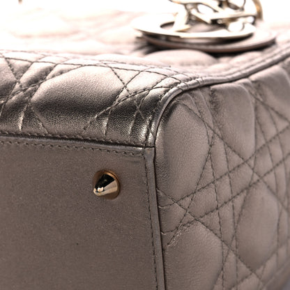 Christian Dior Metallic Calfskin Cannage Medium Lady Dior Gold 5 of 16