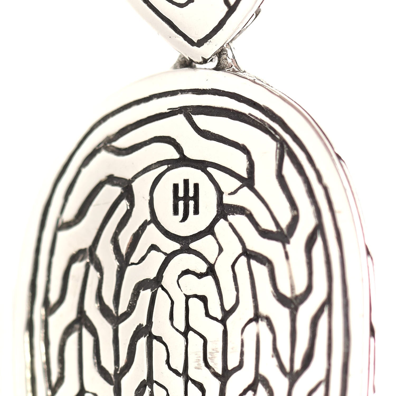 John Hardy Sterling Silver 18K Yellow Gold Onyx Classic Chain Drop Pendant Necklace 4 of 5