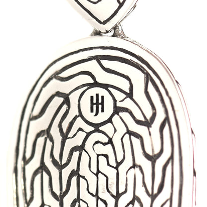 John Hardy Sterling Silver 18K Yellow Gold Onyx Classic Chain Drop Pendant Necklace 4 of 5