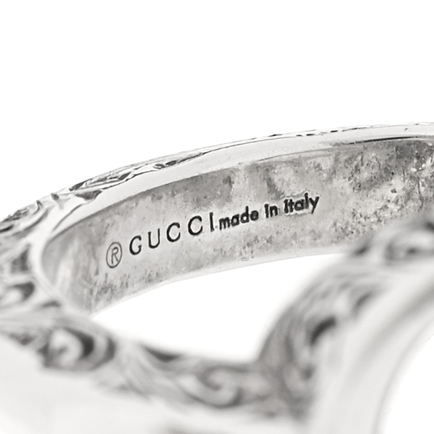 Gucci Sterling Silver GG Marmont Key Motif Ring 53 6.25 4 of 5