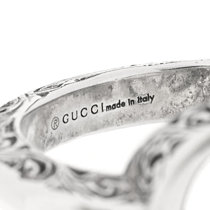 Gucci Sterling Silver GG Marmont Key Motif Ring 53 6.25 4 of 5