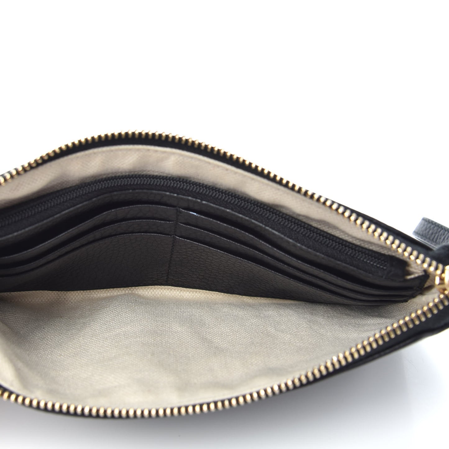 Pebbled Calfskin Soho Wristlet Black