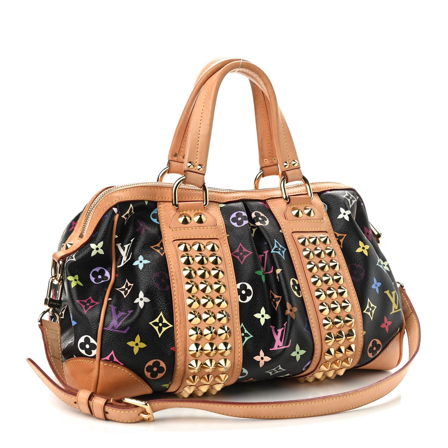Louis Vuitton Monogram Multicolor Courtney MM Black 3 of 10