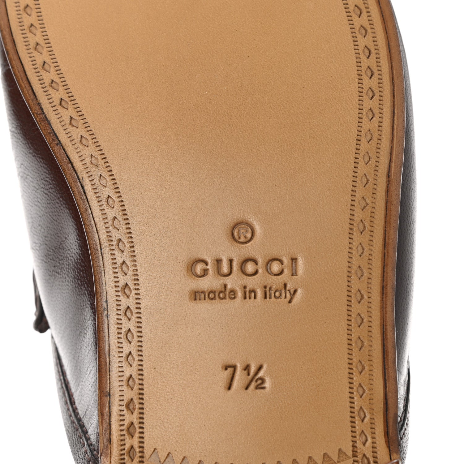 Gucci Calfskin Mens Princetown Slippers 7.5 Fondente Brown 8 of 9