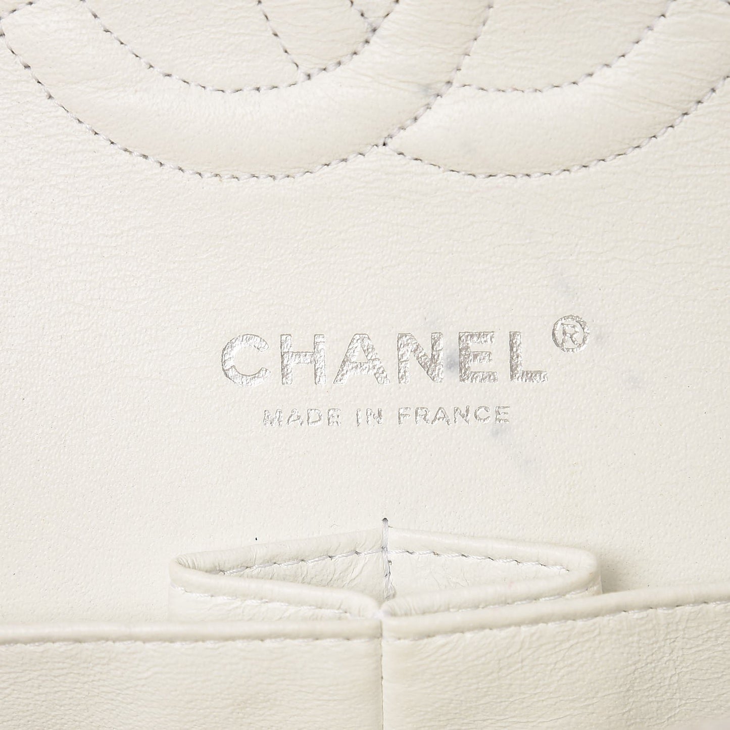 Caviar Quilted Medium Double Flap Bijoux Chain White