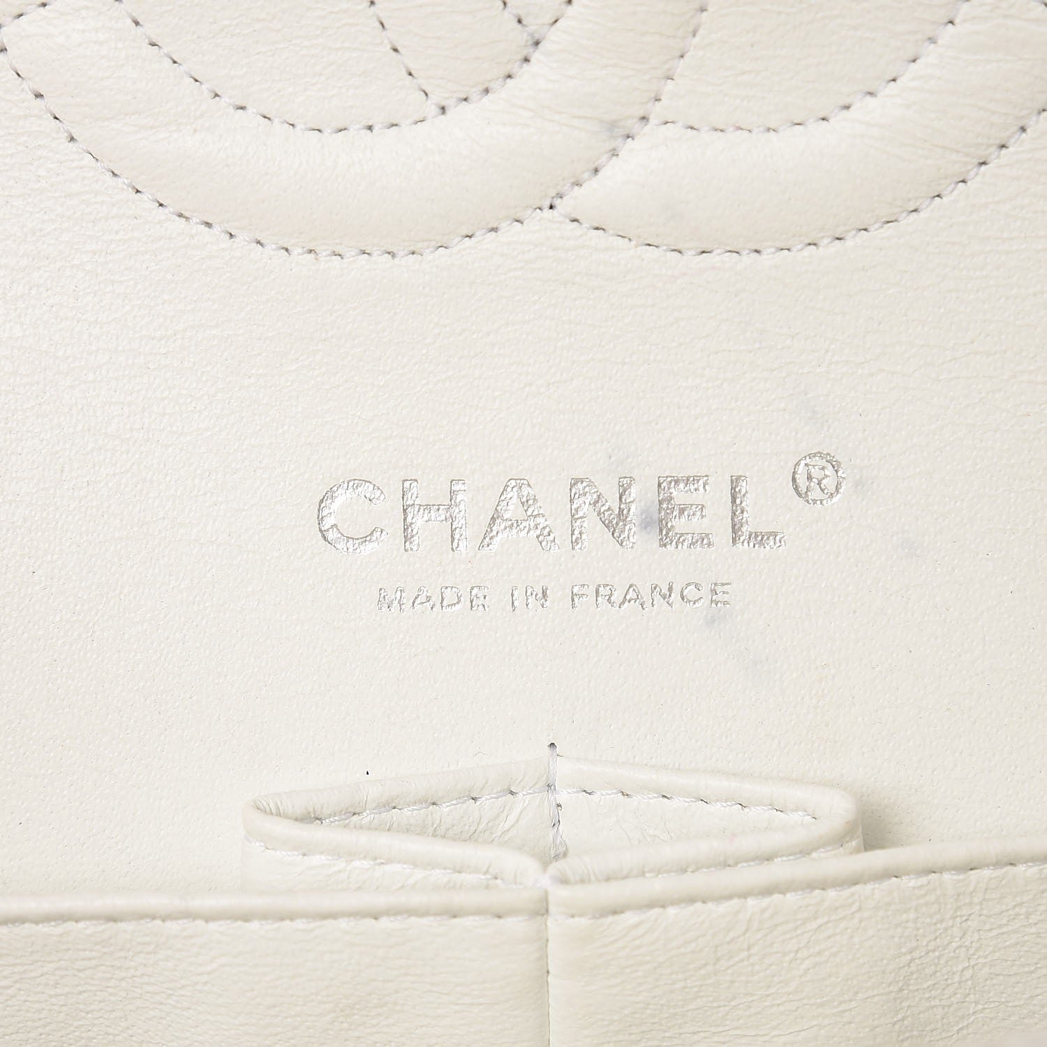 Chanel Caviar Quilted Medium Double Flap Bijoux Chain White 7 of 16