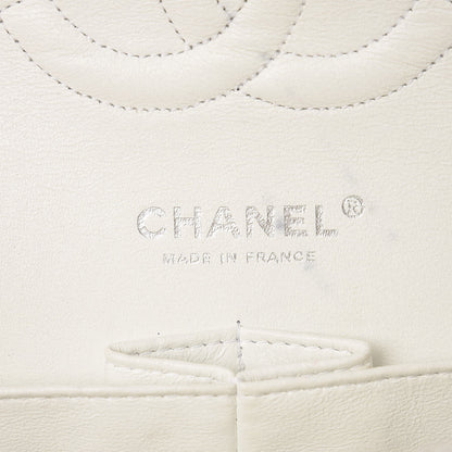 Chanel Caviar Quilted Medium Double Flap Bijoux Chain White 7 of 16