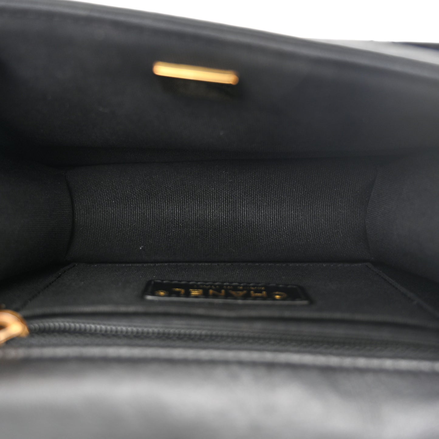 Aged Calfskin Quilted Double You Mini Flap Black