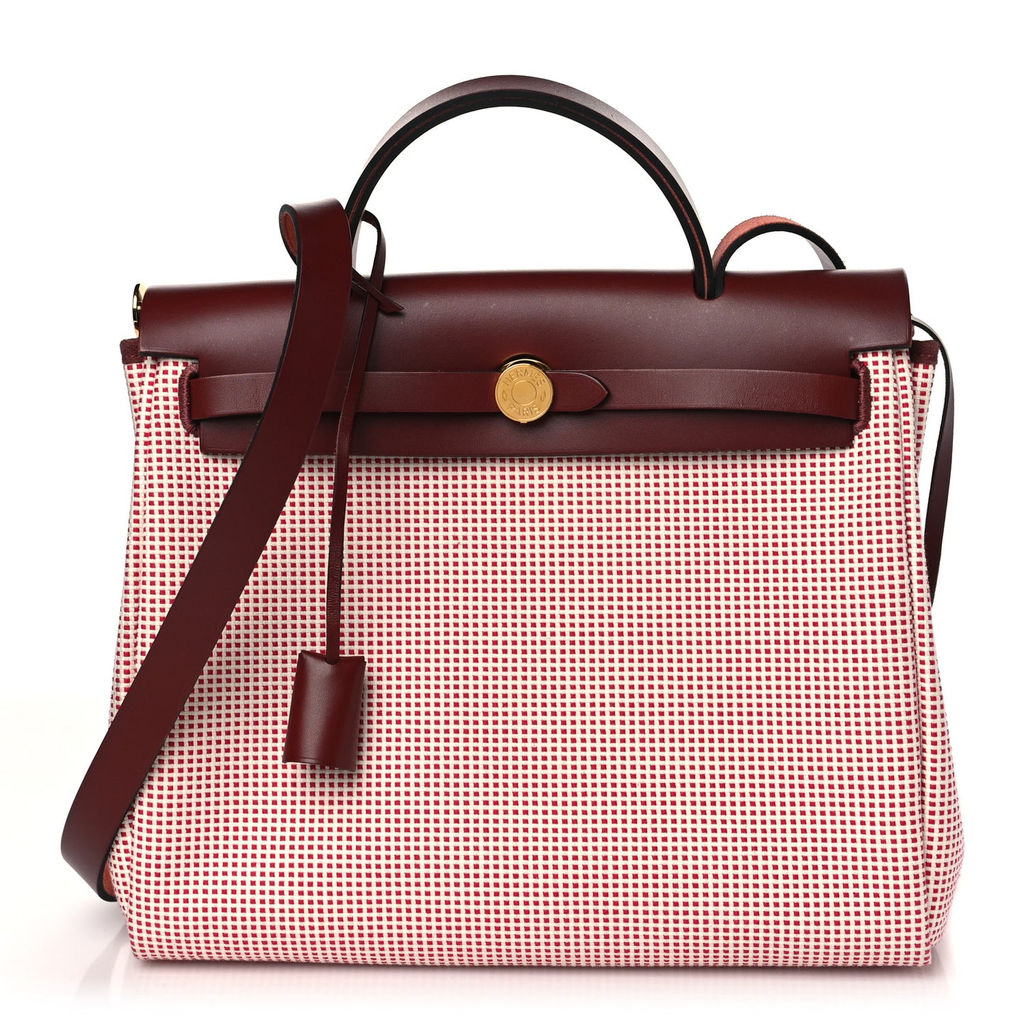 Criss Viking Vache Hunter Herbag Zip Retourne 31 PM Ecru Framboise Rouge