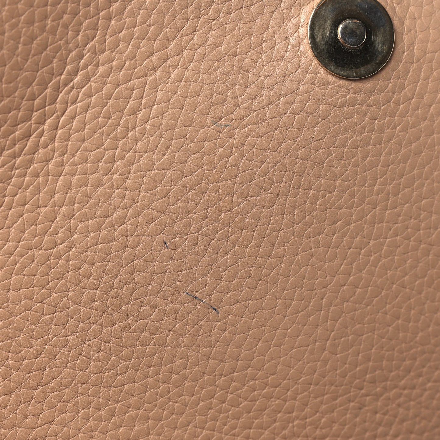 Pebbled Calfskin Medium Soho Flap Crossbody Camelia