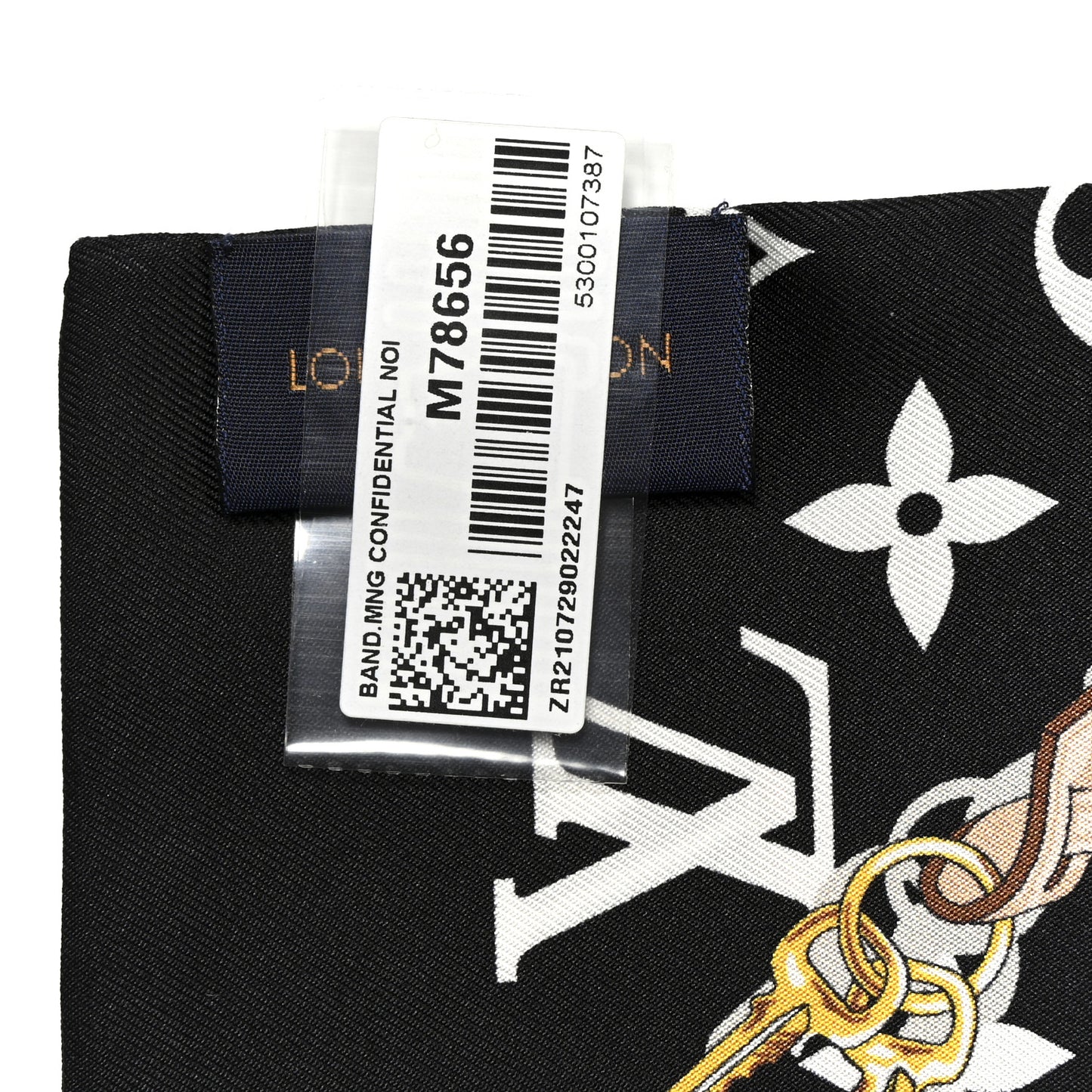 Silk Monogram Confidential Bandeau Black