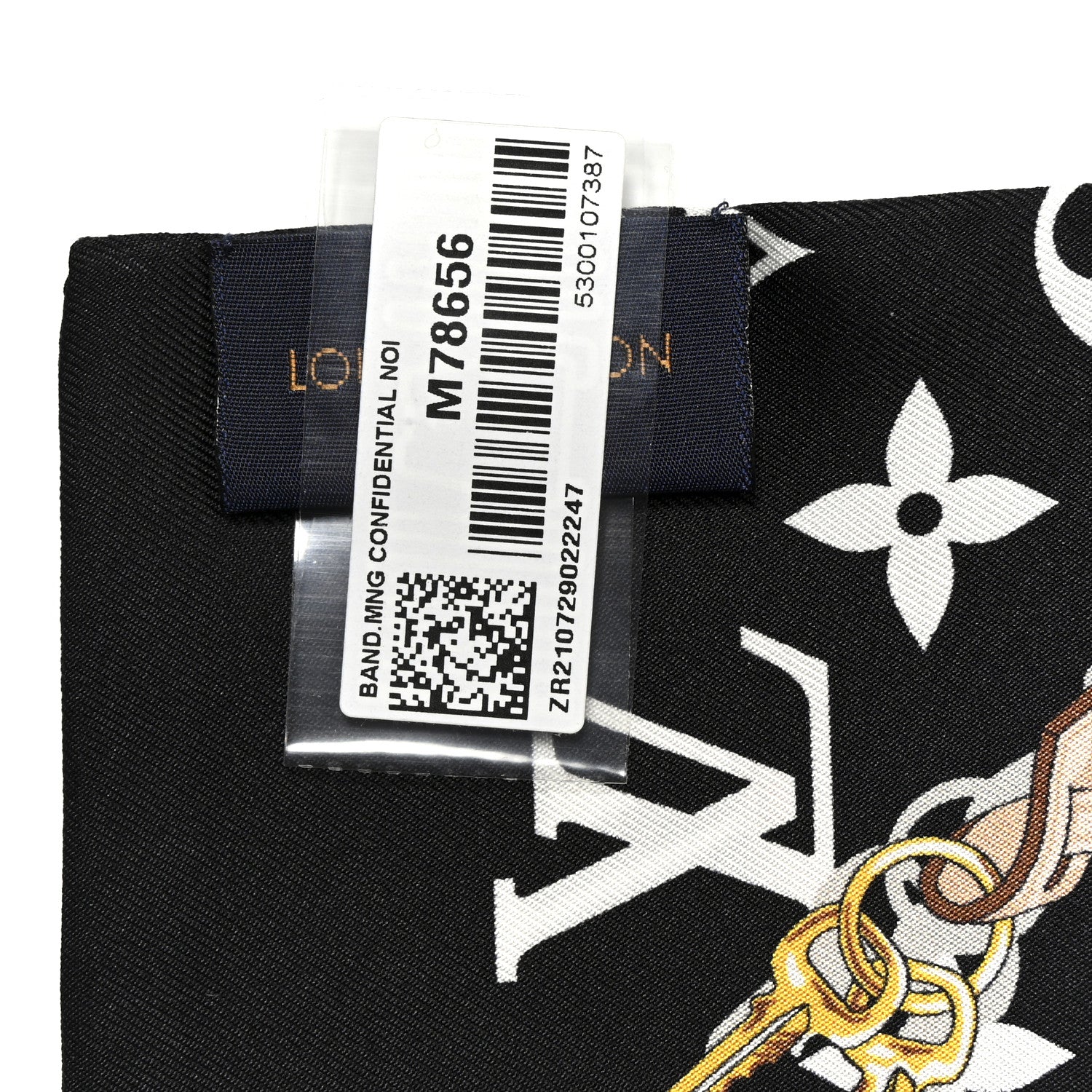 Louis Vuitton Silk Monogram Confidential Bandeau Black 4 of 4