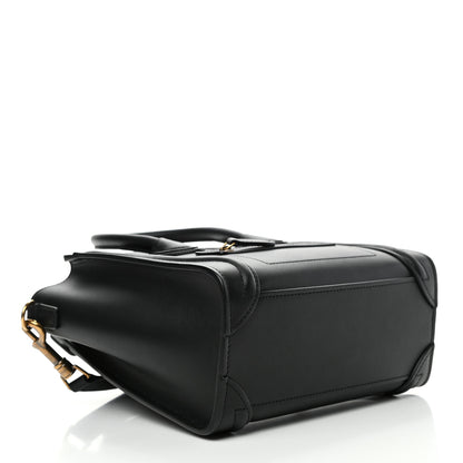 Celine Smooth Calfskin Nano Luggage Black 3 of 4