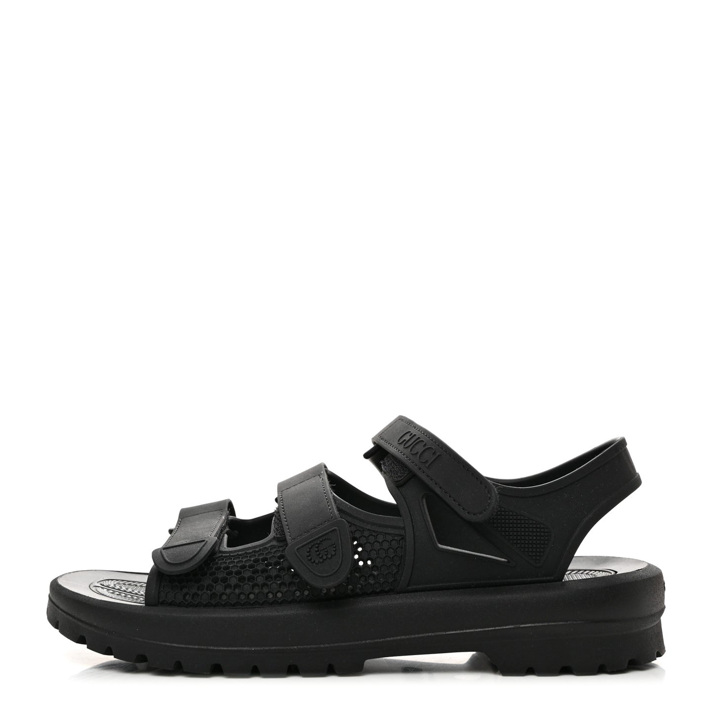 Rubber Honeycomb Mens Sandals 7 Black