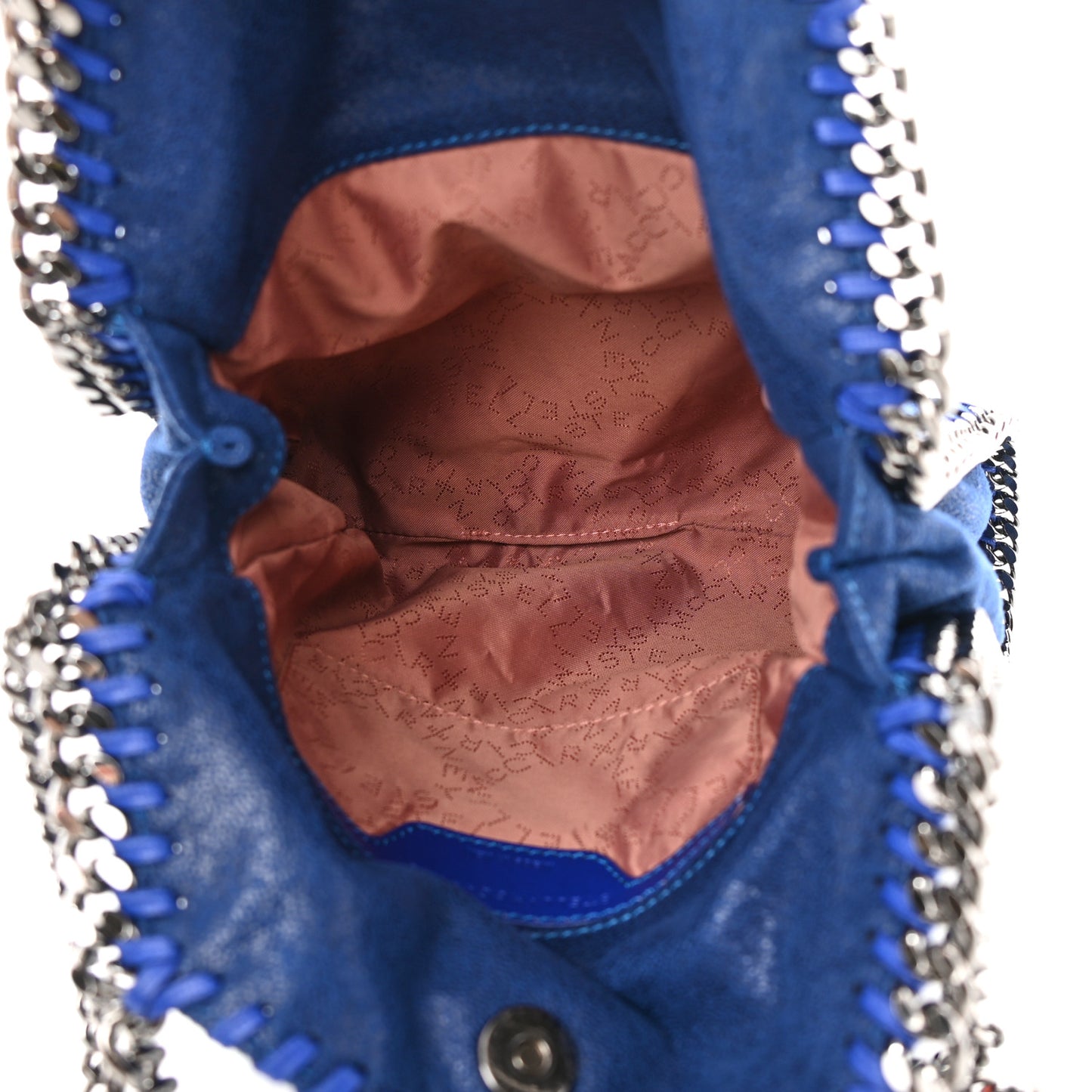 Shaggy Deer Mini Falabella Fold Over Tote Blue