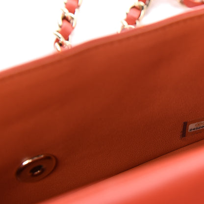 Chanel Lambskin Quilted Mini Rectangular Flap Orange 9 of 10