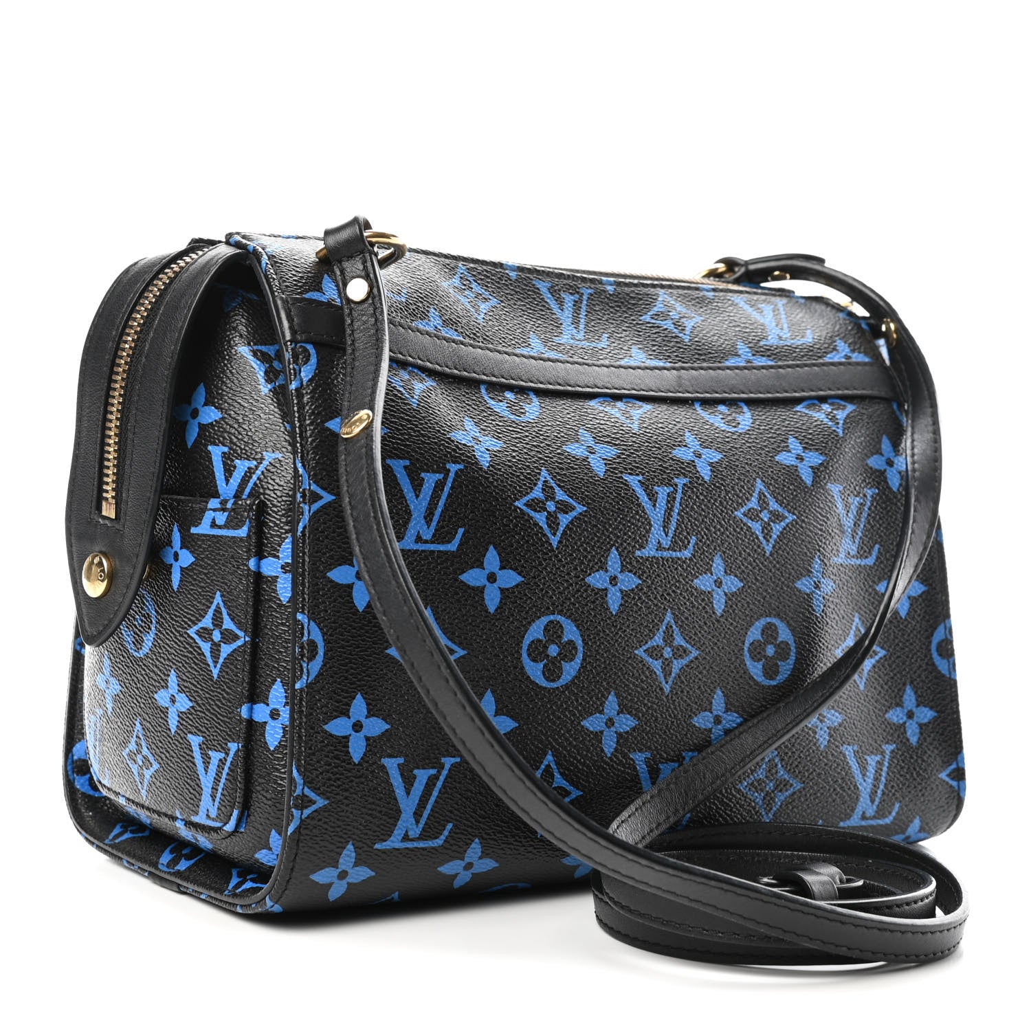 Louis Vuitton Colored Monogram Speedy Amazon PM Blue Black 2 of 4
