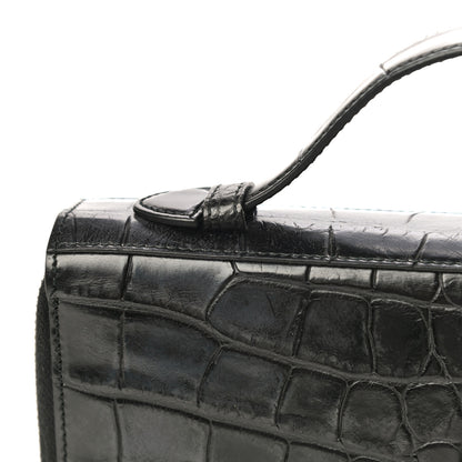 Gucci Crocodile Travel Document Case Black 16 of 21