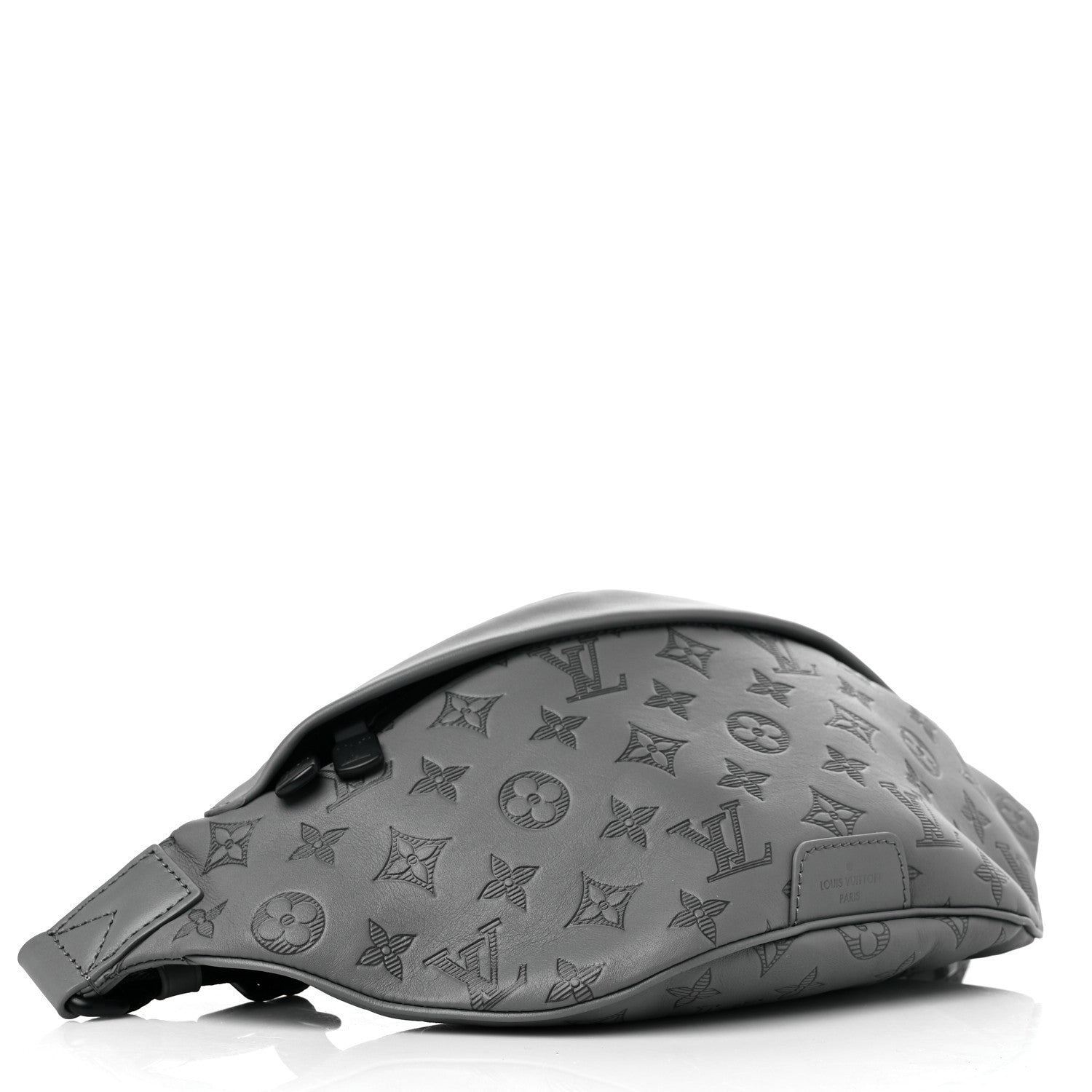 Louis Vuitton Calfskin Monogram Shadow Discovery Bumbag PM Gray 4 of 9