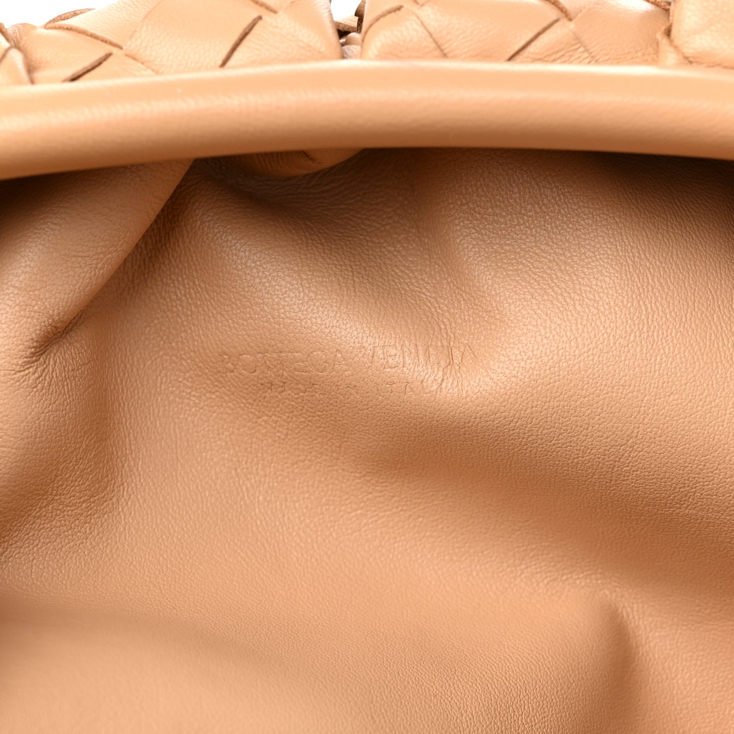 Nappa Maxi Intrecciato The Pouch Oversized Clutch Almond