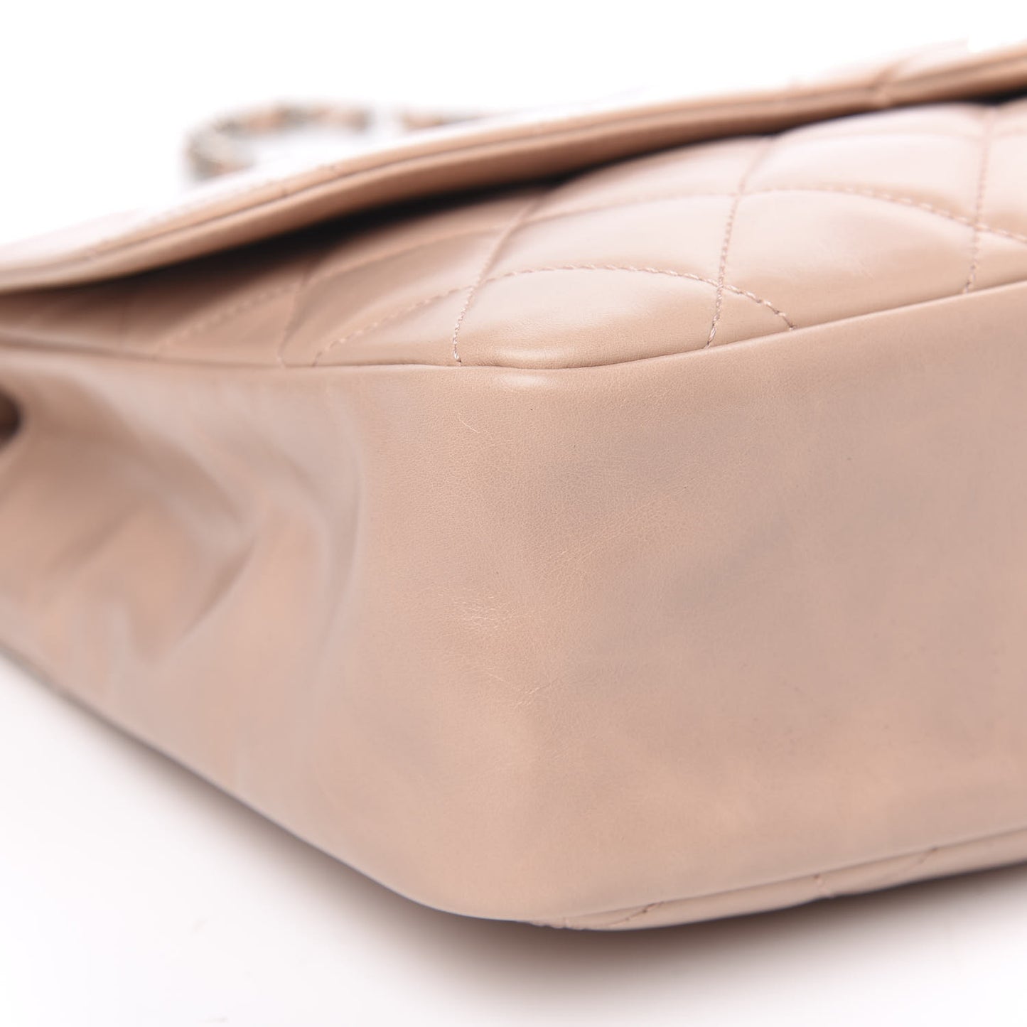 Glazed Calfskin Quilted Small CC Delivery Tote Light Pink