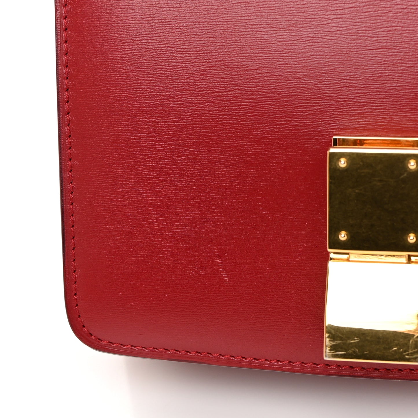 Smooth Calfskin Small Classic Box Flap Bag Red
