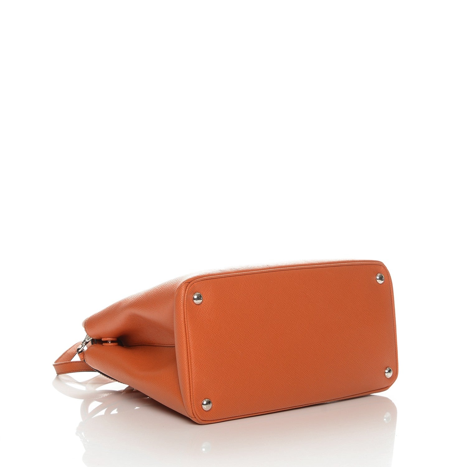Prada Saffiano Cuir Twin Tote Papaya 4 of 6