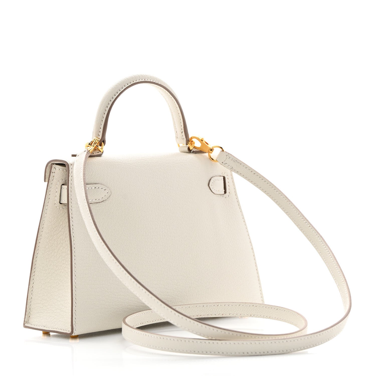 Hermes Chevre Mysore Mini Kelly Sellier 20 Mushroom 2 of 14