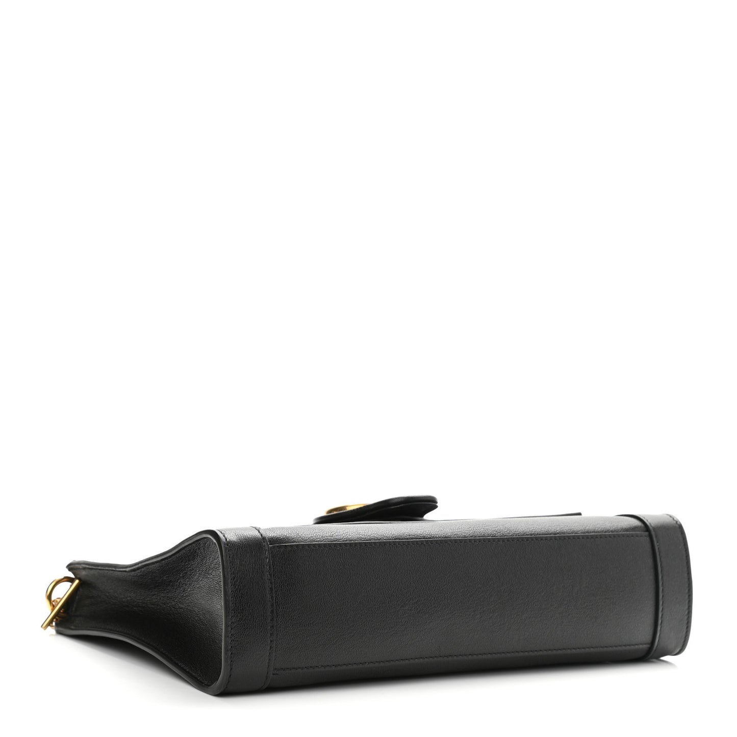 New Sakai Calfskin Lux Dahlia Chain Shoulder Bag Black