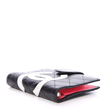 Chanel Calfskin Quilted Small Cambon Agenda Planner Black White 3 of 10