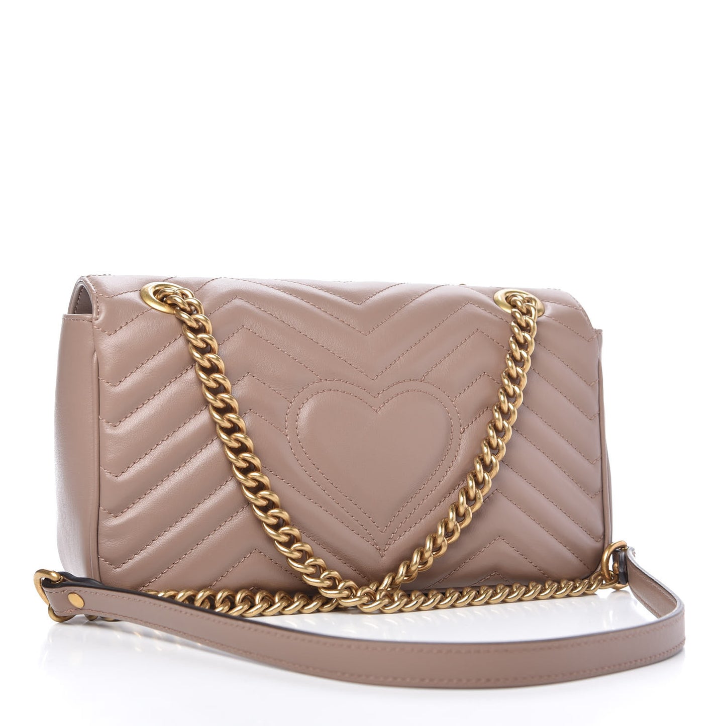 Calfskin Matelasse Small GG Marmont Shoulder Bag Porcelain Rose