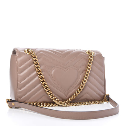 Gucci Calfskin Matelasse Small GG Marmont Shoulder Bag Porcelain Rose 3 of 10