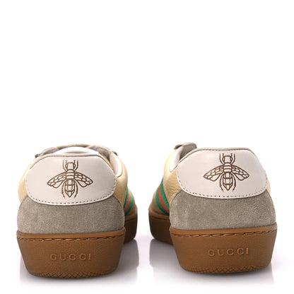 Gucci Calfskin Suede Web Womens G74 Sneakers 35.5 Oatmeal Burro New Mystic White 6 of 13