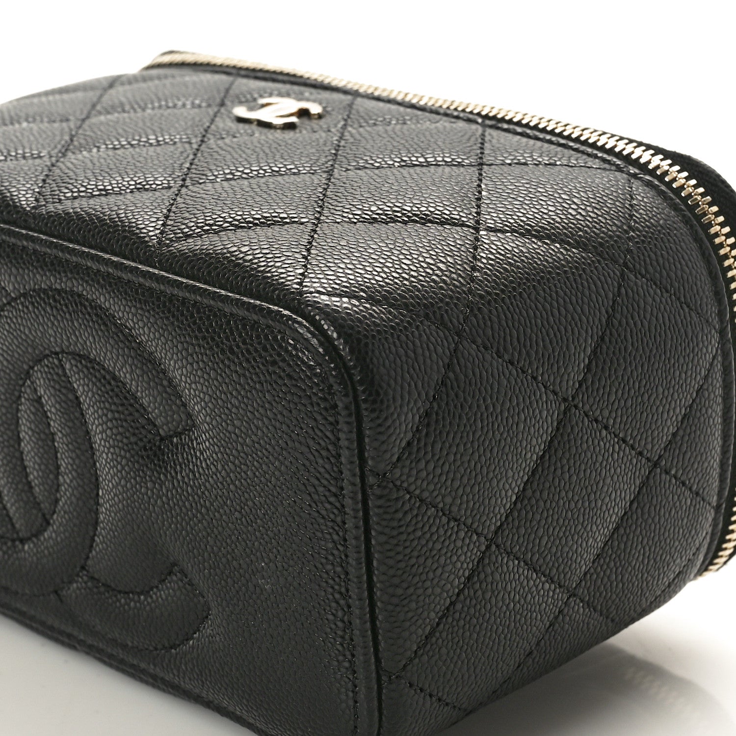 Chanel Caviar Quilted Small Vanity Case With Chain Black 10 of 11