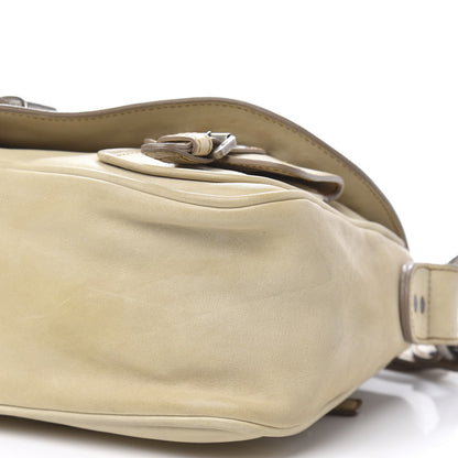 Christian Dior Calfskin Gaucho Double Saddle Bag Ivory 9 of 13