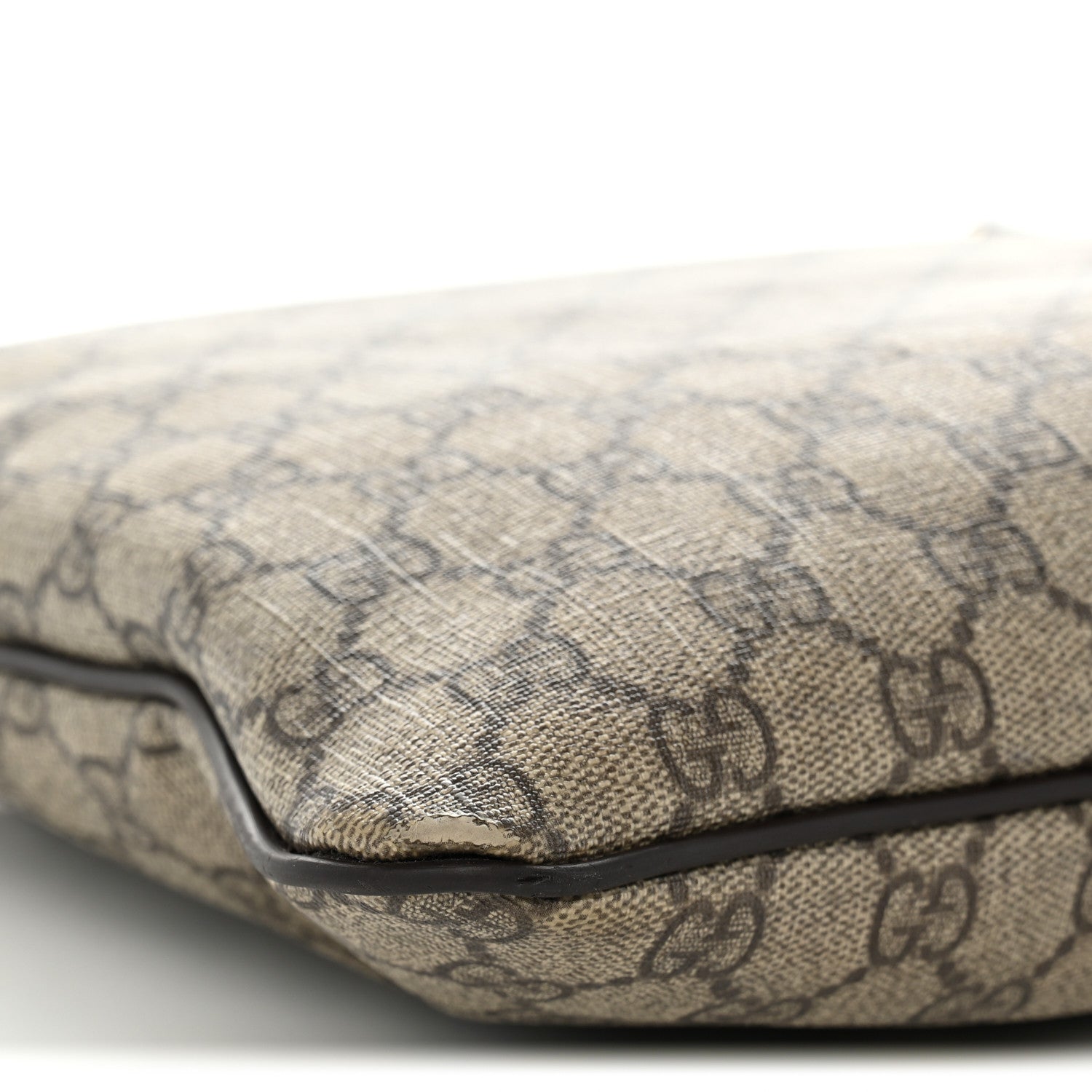 Gucci GG Supreme Monogram Medium Flat Messenger Bag Dark Brown 9 of 12