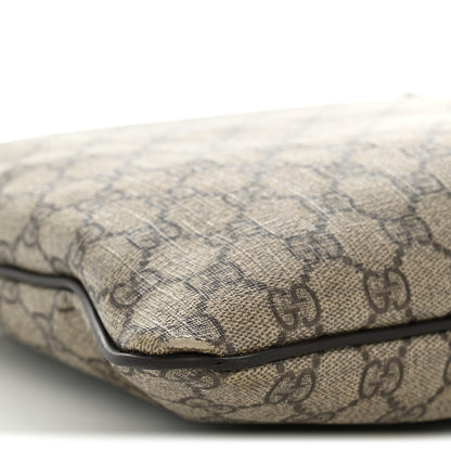 Gucci GG Supreme Monogram Medium Flat Messenger Bag Dark Brown 9 of 12