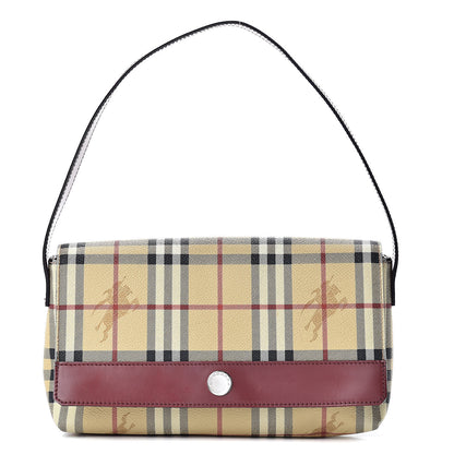 Burberry Haymarket Check Shoulder Bag Red 1 of 11