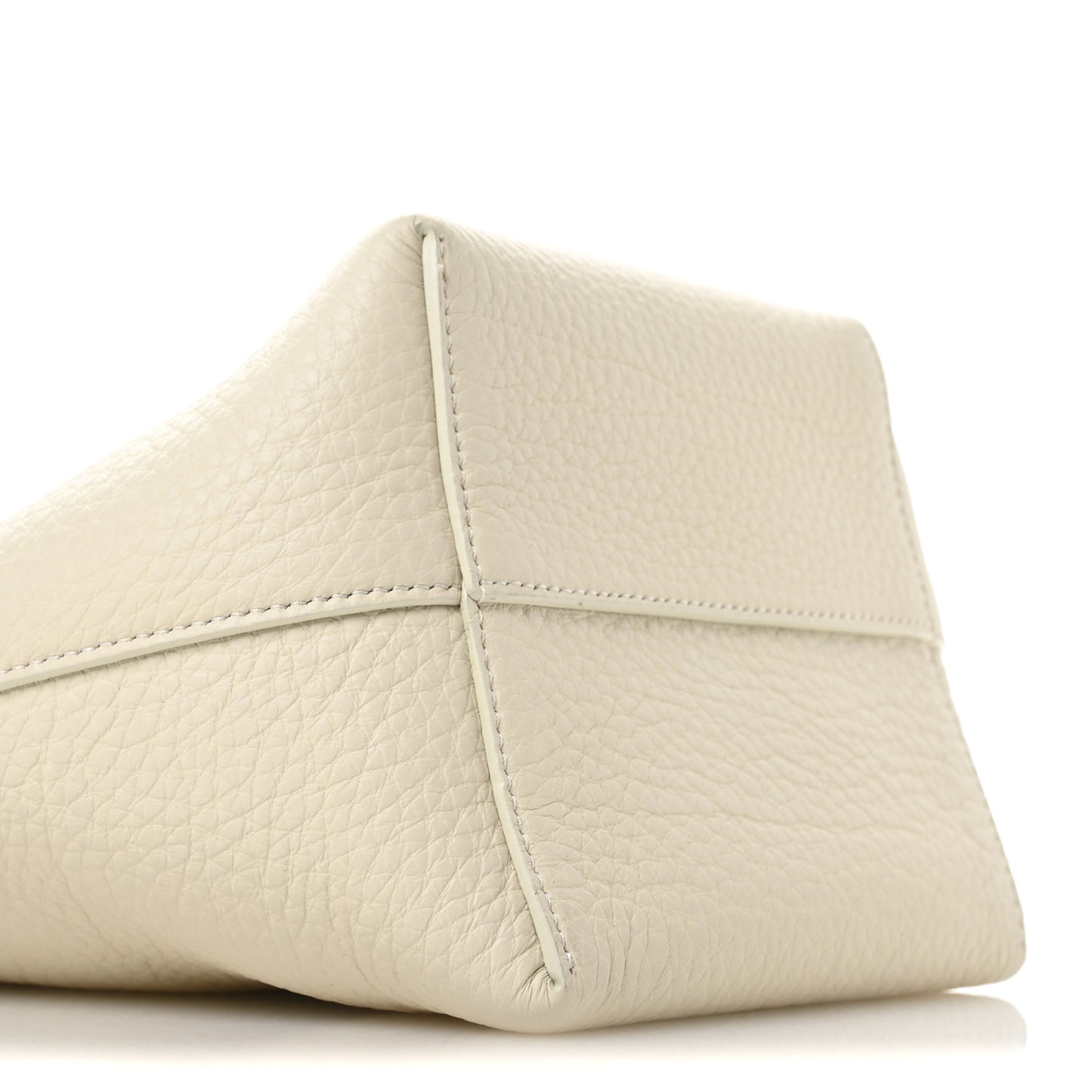 Grained Calfskin Small N/S Park Tote Ivory
