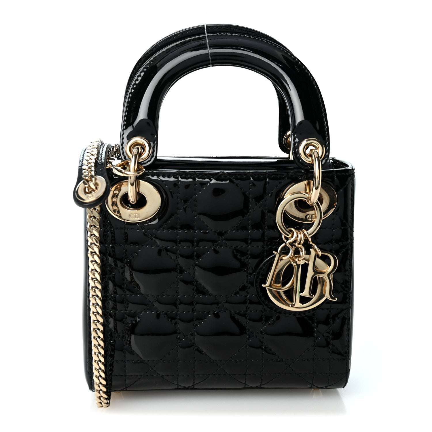 Christian Dior Patent Cannage Mini Lady Dior Black 1 of 10