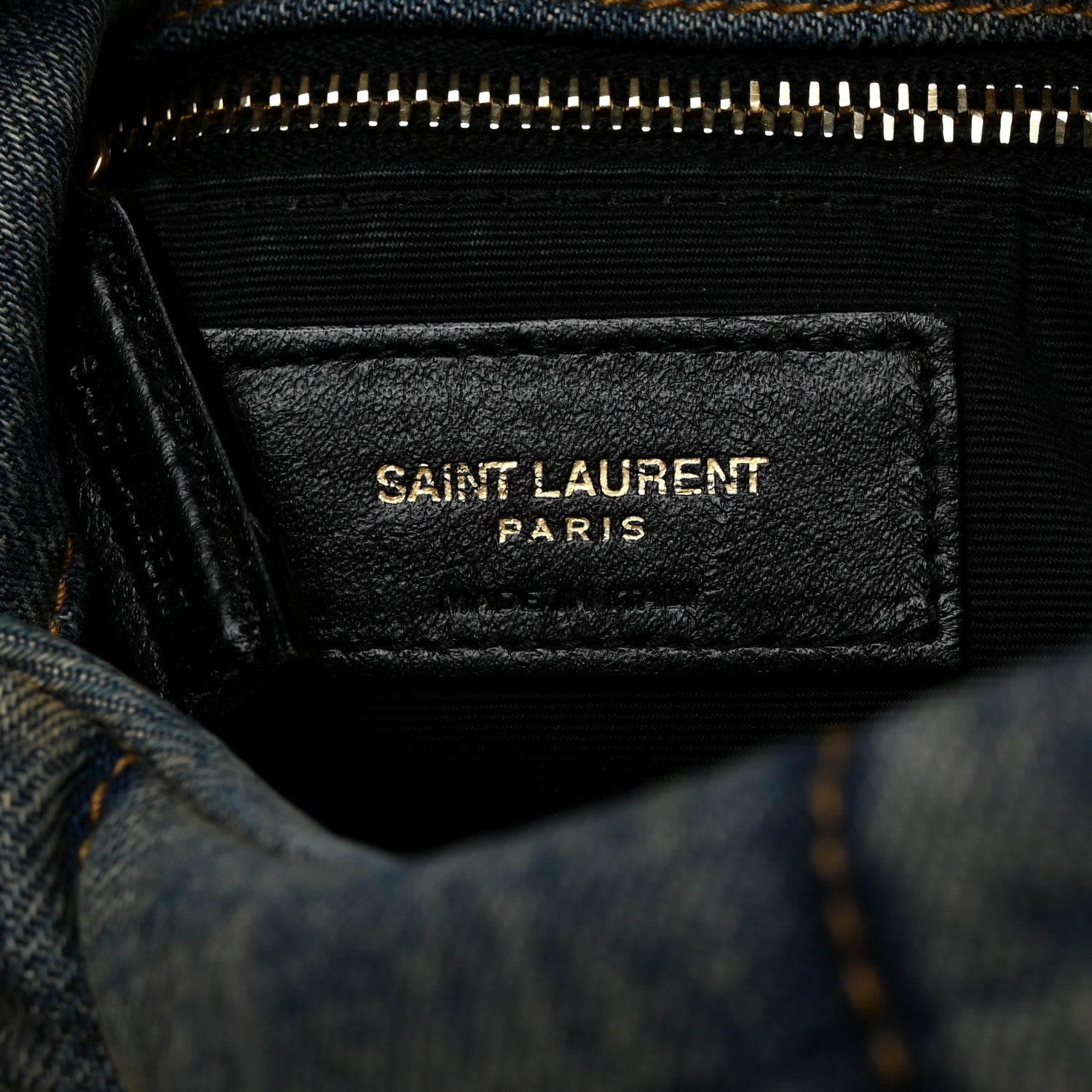 Saint Laurent Denim Quilted Small Loulou Puffer Monogram Chain Satchel Blue Cinnamon 6 of 10